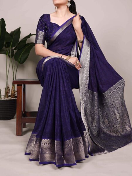 Draped in Chinon Multi Color Saree
